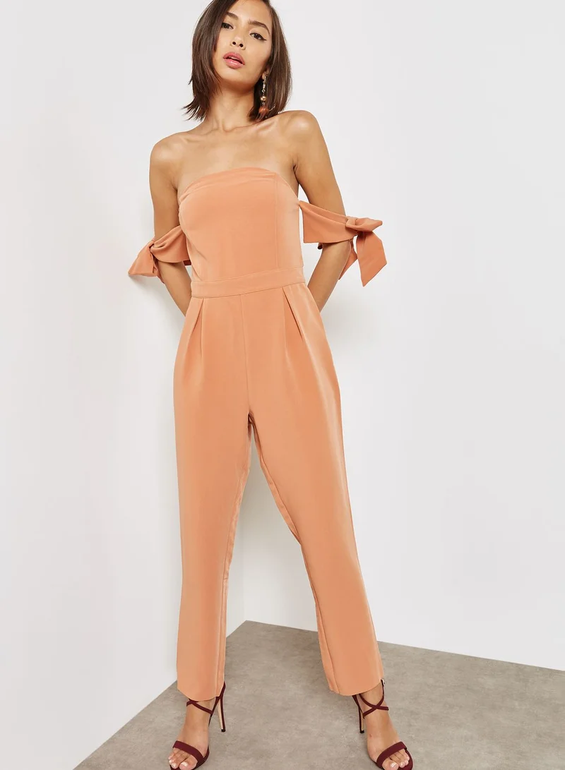 True Decadence Bandeau Plain Jumpsuit