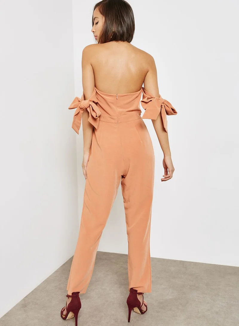True Decadence Bandeau Plain Jumpsuit
