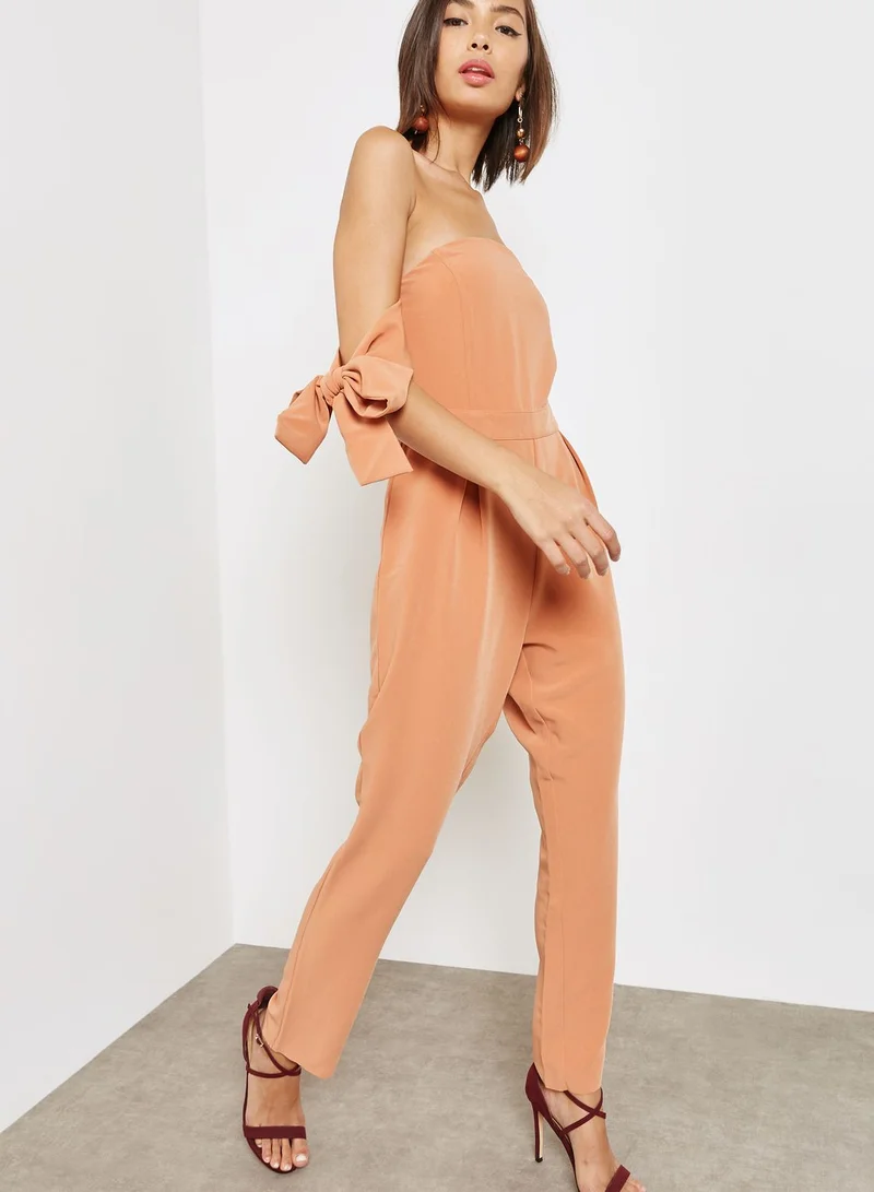 True Decadence Bandeau Plain Jumpsuit
