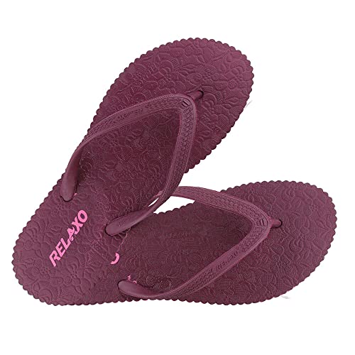 RELAXO Women's AL0012L Burgandy Pink Slippers 8 (AL0012LBYPK0008) - Image 2