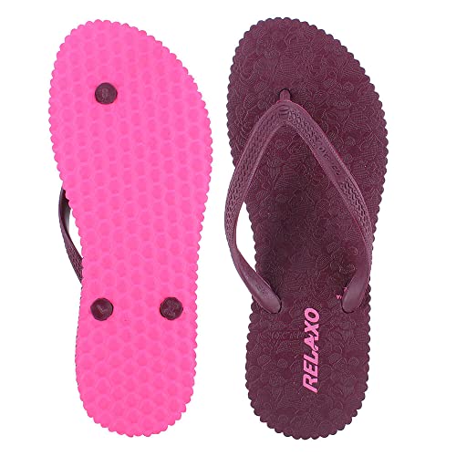 RELAXO Women's AL0012L Burgandy Pink Slippers 8 (AL0012LBYPK0008) - Image 4