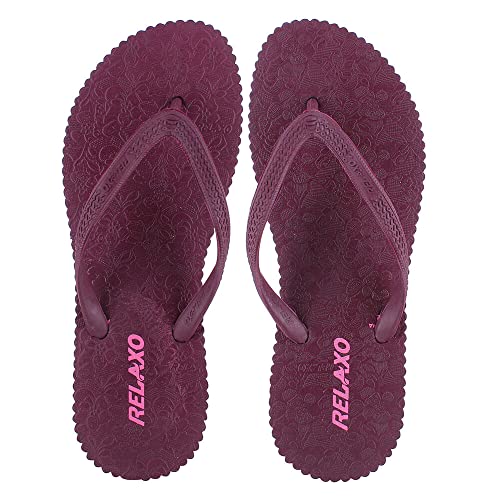 RELAXO Women's AL0012L Burgandy Pink Slippers 8 (AL0012LBYPK0008) - Image 5