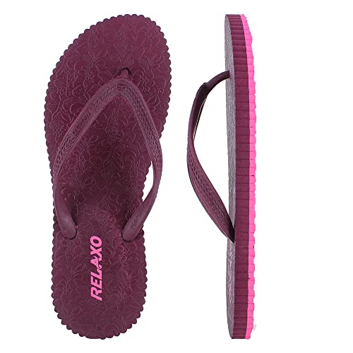 RELAXO Women's AL0012L Burgandy Pink Slippers 8 (AL0012LBYPK0008) - Image 3