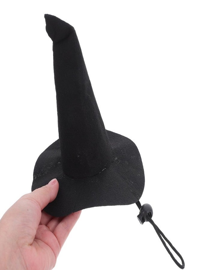 Yardwe Halloween Pet Witch Hat, 2Pcs Adjustable Cosplay Cone Hat Costume Accessories for Small Dogs and Cats, Perfect for Halloween Parties and Festive Celebrations - Image 4