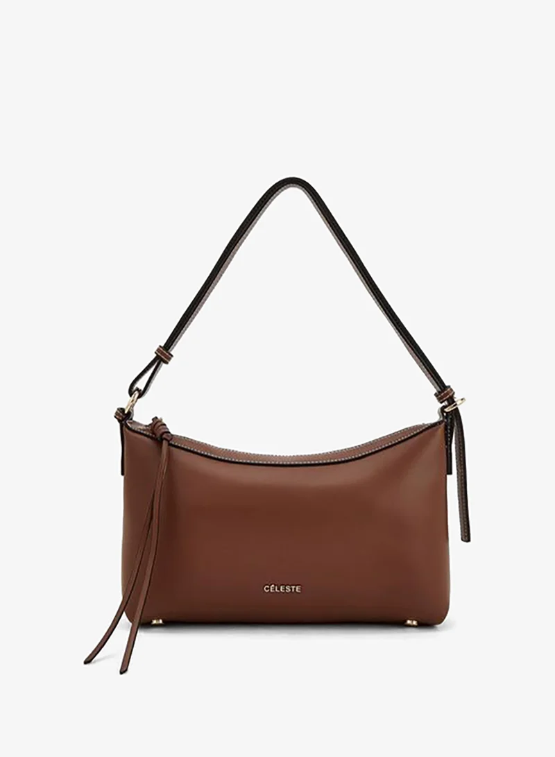 Solid Shoulder Bag With Adjustable Strap