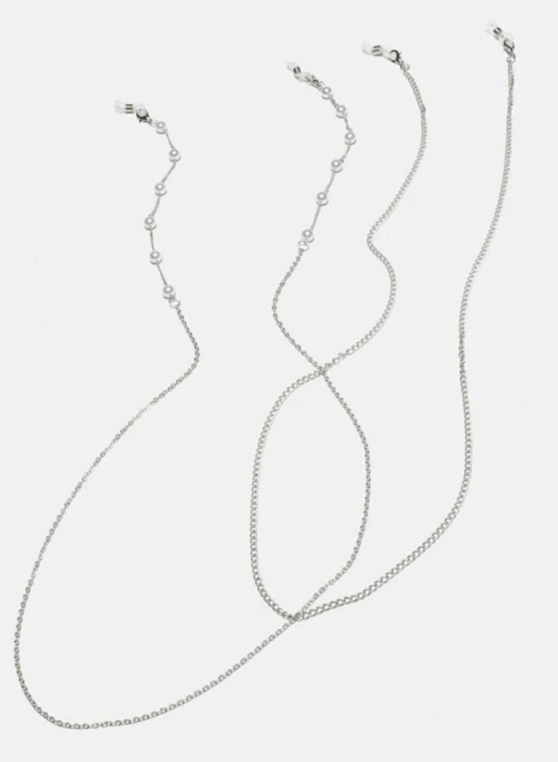 اكسوارات ار ايه عدد 2 سلسلة نظارة فضى مع لؤلؤ (لولي) أوف وايت  - Image 2