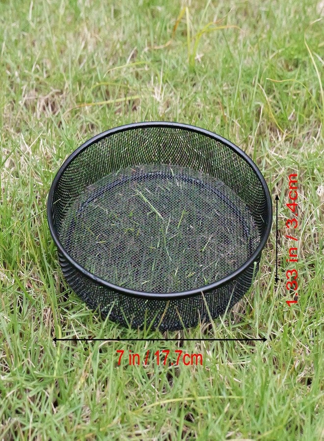 Yojanner 2pcs Metal Round Bird Feeders Tray, Wild Birds Seed Feeder Tray, Bird Mesh Tray Outdoor Accessory for Humming Bird Feeders and Bird Feeders Station - Image 2
