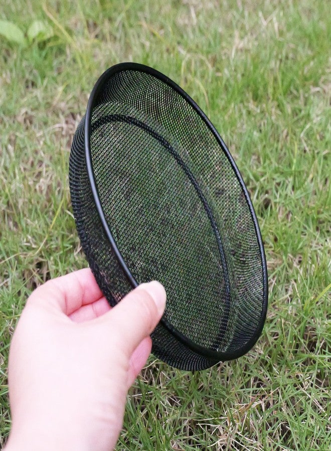 Yojanner 2pcs Metal Round Bird Feeders Tray, Wild Birds Seed Feeder Tray, Bird Mesh Tray Outdoor Accessory for Humming Bird Feeders and Bird Feeders Station - Image 3