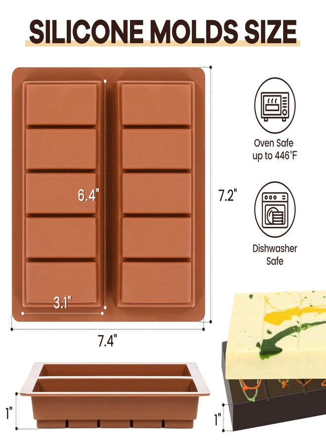 Fimary Chocolate Bar Mold, Silicone Dubai Chocolate Mold 1 Inch Deep - Non-Stick, Flexible, Large and Thick Homemade Chocolates, Candies, and Desserts - Set of 1 - Image 3