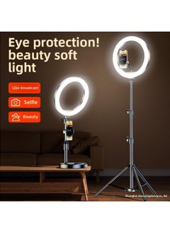 General Desktop Photography Special Light Lamp Supplement Bracket Main Soft Light Photography Arrangement Live Shooting Broadcast Small Fill Light Straight-Light Source Color:Desktop Model + 20cm Beauty Lam  - Image 2