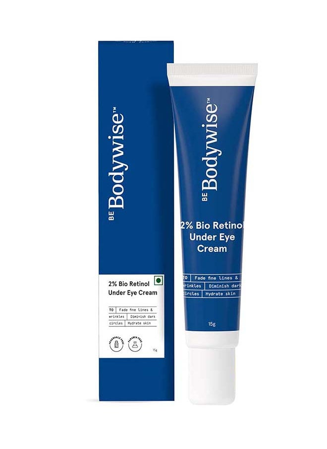Be Bodywise - 2% Bio Retinol Under Eye Cream  With 2% Bio Retinol, 1% Niacinamide And 2% Kakadu Plum | Helps To Reduce Dark Circles, Fine Lines And Wrinkles, Puffed Eyes - Image 1