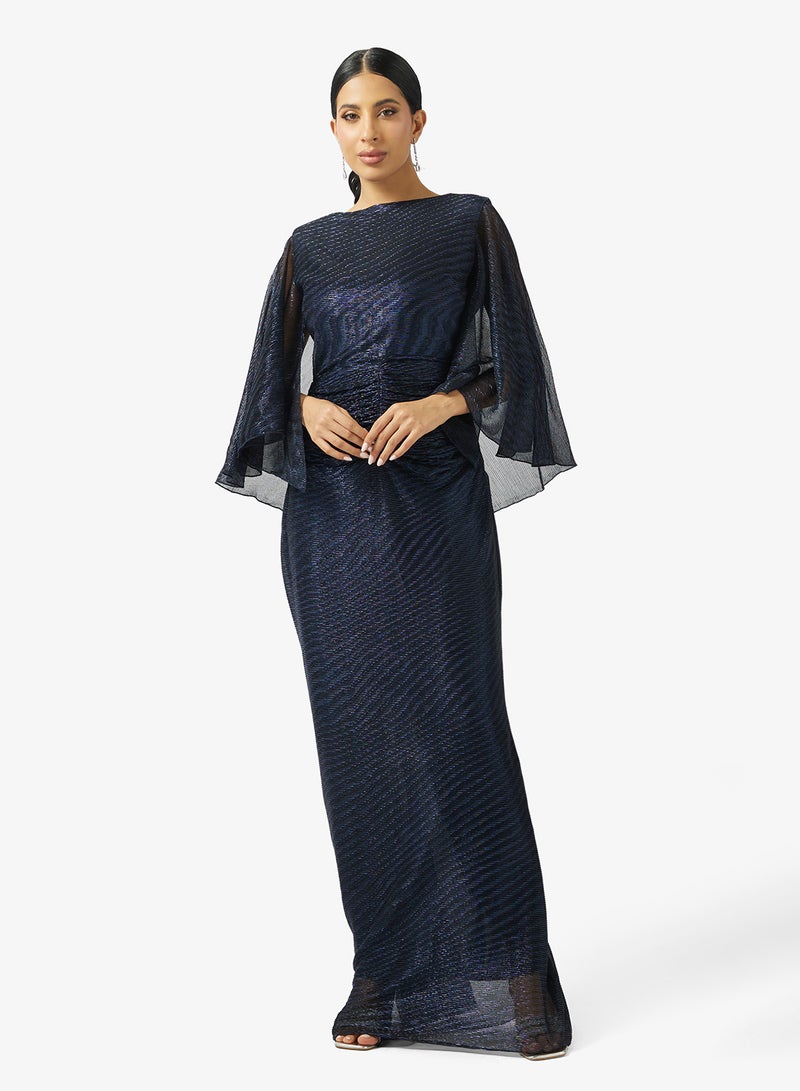 Khizana Shimmer Ruched Dress - Image 1