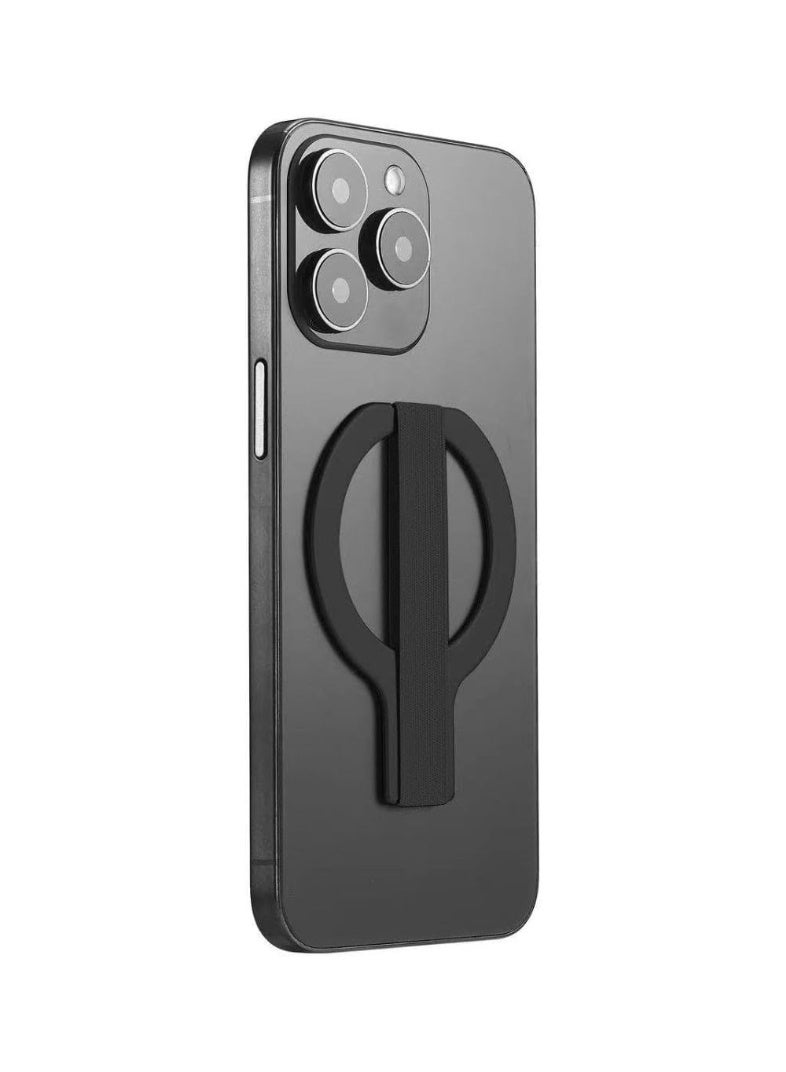 Hedge Full Metal Magnetic Grip Loop for Smartphones Wireless Charging Compatible Phone Holder & Stand Strong Magnetic Ring Grip for One-Hand Use & Car Mount Support Black - Image 3