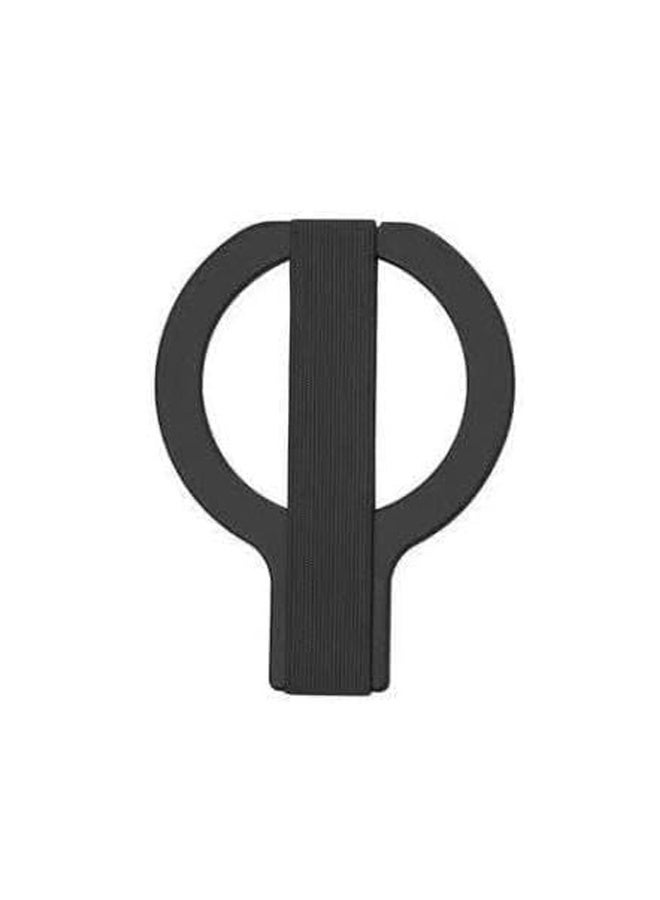 Hedge Full Metal Magnetic Grip Loop for Smartphones Wireless Charging Compatible Phone Holder & Stand Strong Magnetic Ring Grip for One-Hand Use & Car Mount Support Black - Image 1