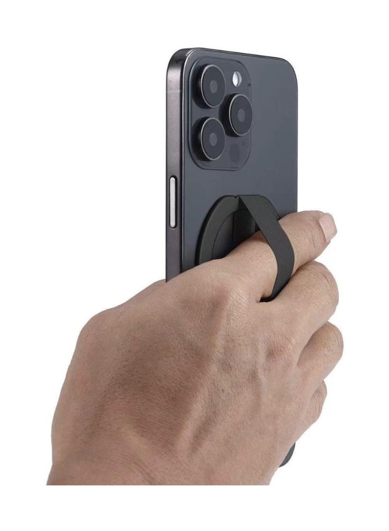 Hedge Full Metal Magnetic Grip Loop for Smartphones Wireless Charging Compatible Phone Holder & Stand Strong Magnetic Ring Grip for One-Hand Use & Car Mount Support Black - Image 4