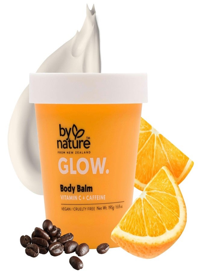 By Nature Glow Vitamin C + Caffeine Body Balm for Dark Spots - Hydrating Skin Moisturizer with Whipped Shea Butter - Vegan, Cruelty-Free, Made in New Zealand (6.8 oz) - Image 1