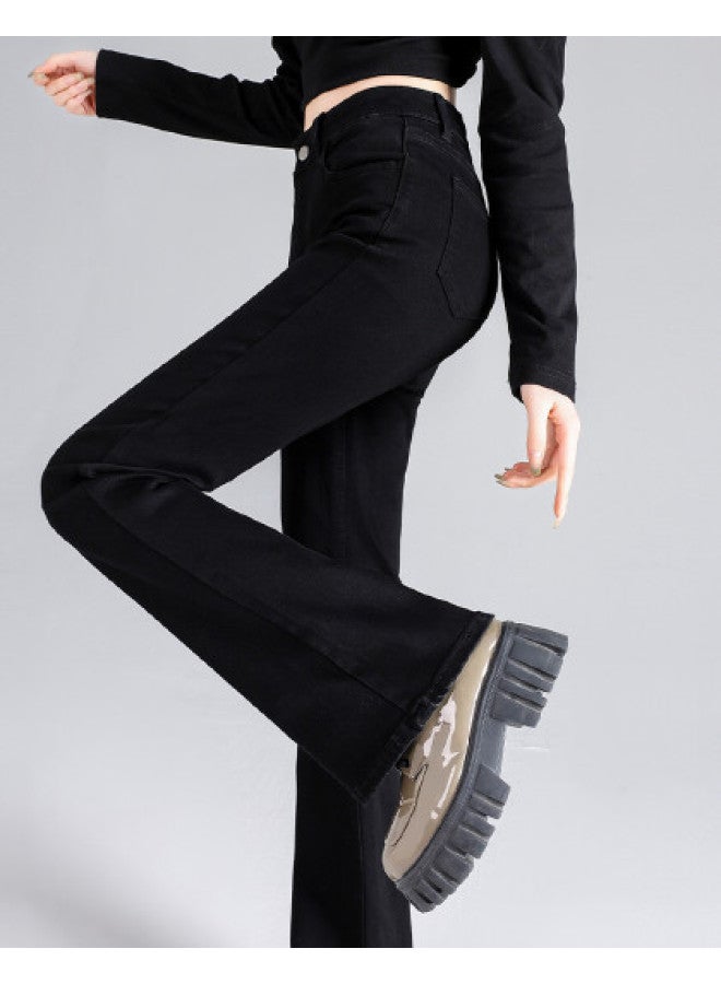 EPTISON Slim-fit Flared Jeans For Women - 2025 Summer Black Stretchy Bootcut Pants, Versatile Flare Leg Trousers - Image 1
