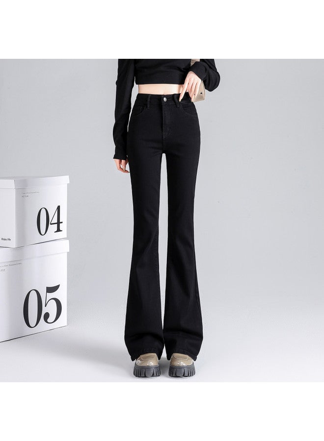 EPTISON Slim-fit Flared Jeans For Women - 2025 Summer Black Stretchy Bootcut Pants, Versatile Flare Leg Trousers - Image 3