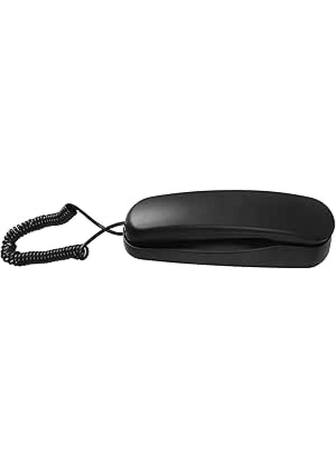 Black Retro Wall Mount Corded Landline Telephone Portable Mini Phone for Office Home Hotel - Image 1
