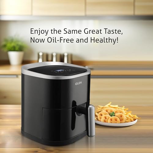 Glen Digital Air Fryer, 3.5 Litre Airfryer 1300W with 7 Pre-Set Functions, Auto Sleep, Digital Controls, Timer & Temperature Control, Bake, Fry, Roast & Grill with Less Oil, Medium - Black SA-3044DBL - Image 4