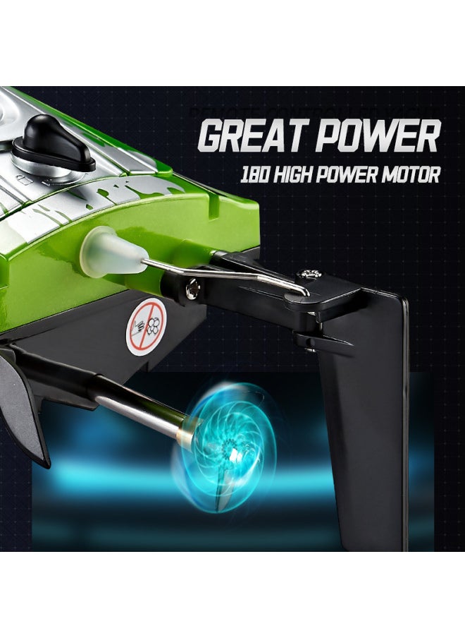 HJ820 High-speed Remote Control Boat 2.4G Water Racing Speedboat Children's Electric Toy Boat With Night Light-Color:White Blue Chinese Version  - Image 4