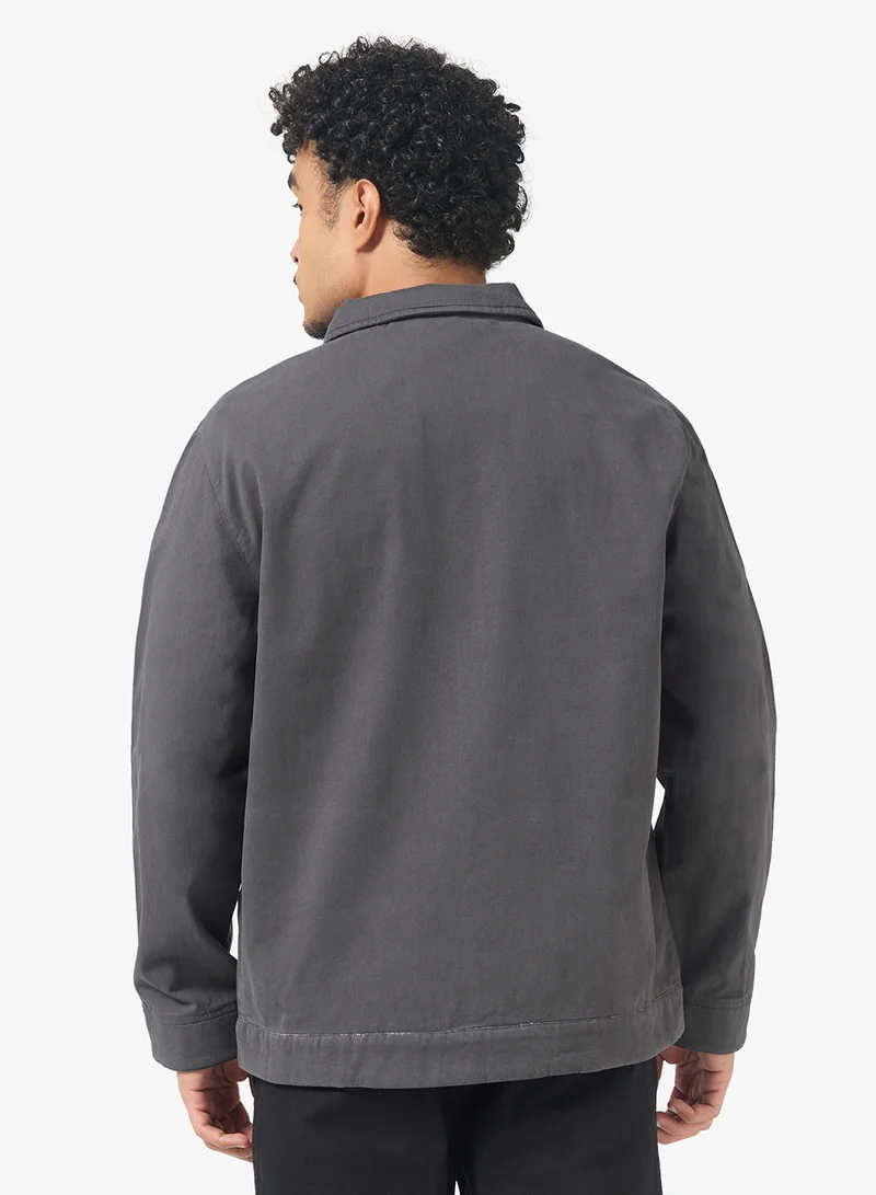 Robert Wood Collar Denim Jacket