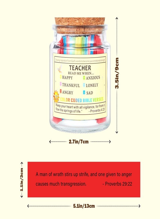 ClenyMagi 108 Bible Verse Jar for Teacher - Christian Teacher Appreciation Gifts, Thanksgiving Gift, Christmas Gift, Encouragement Jar with Uplifting Scripture Verses - Image 5