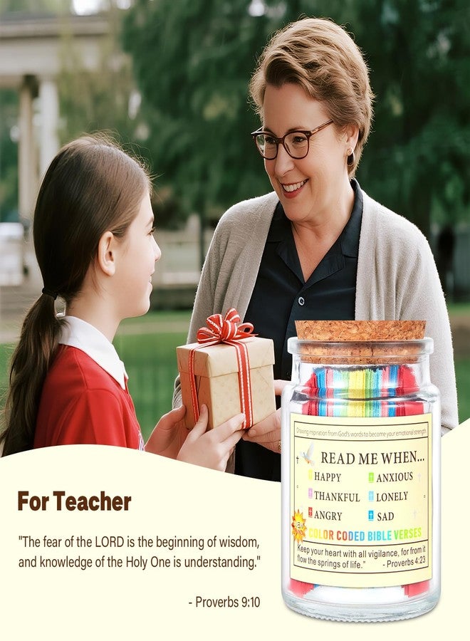 ClenyMagi 108 Bible Verse Jar for Teacher - Christian Teacher Appreciation Gifts, Thanksgiving Gift, Christmas Gift, Encouragement Jar with Uplifting Scripture Verses - Image 4