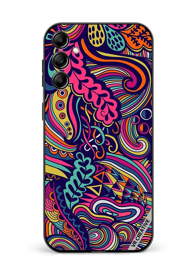 VR CREATIVE Protective Case Cover For Samsung Galaxy A15 5G/A15 Psychedelic Fabric Design  Multicolour - Image 1
