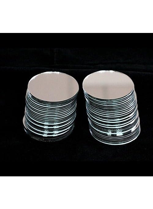 MEYA 5cm Diameter Round Mirror Sticker DIY Accessory Decorative Mirror Pieces Acrylic Mirror Sticker50pcslot Silver  - Image 3