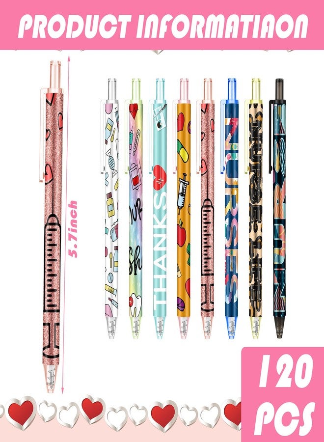 Leinuosen 120 Pcs Nurse Pens Bulk Pens for Nurses Nurse Gifts Nursing Pens Funny Nurse Pens Nurses Week Presents Bulk 2023 for Nurse Doctor Teachers Students Women Men - Image 3