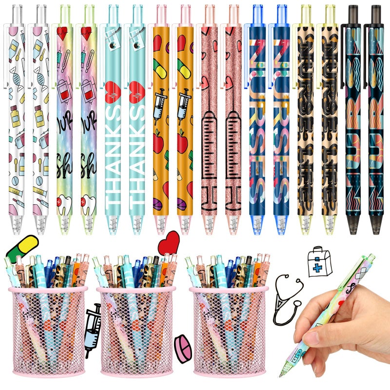 Leinuosen 120 Pcs Nurse Pens Bulk Pens for Nurses Nurse Gifts Nursing Pens Funny Nurse Pens Nurses Week Presents Bulk 2023 for Nurse Doctor Teachers Students Women Men - Image 1