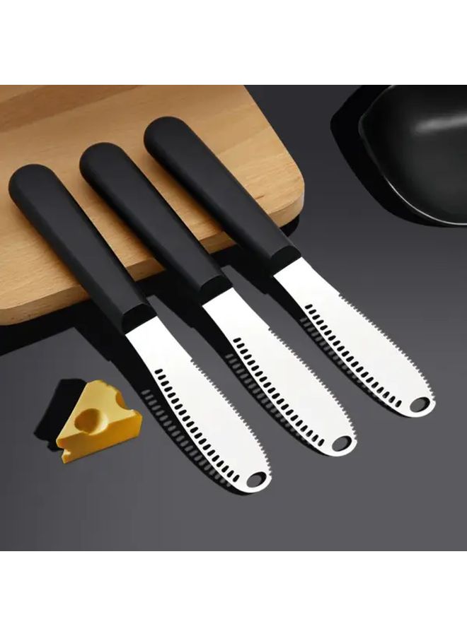 Black Stainless Steel Butter Knife 4pcs For Safe Spread Jam Cheese And Dessert Sandwiches - Image 1