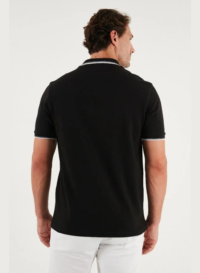 Buratti  Buratti Cotton Regular Fit Stripe Detailed Polo Collar T Shirt Men's POLO COLLAR T SHIRT 5902964 for Men | Best Price UAE