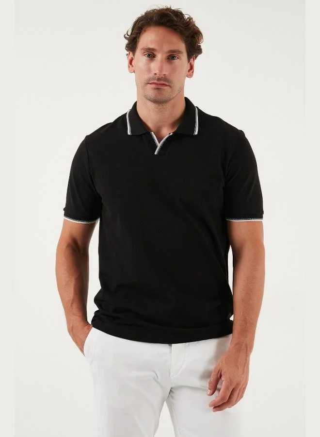 Buratti  Buratti Cotton Regular Fit Stripe Detailed Polo Collar T Shirt Men's POLO COLLAR T SHIRT 5902964 for Men | Best Price UAE