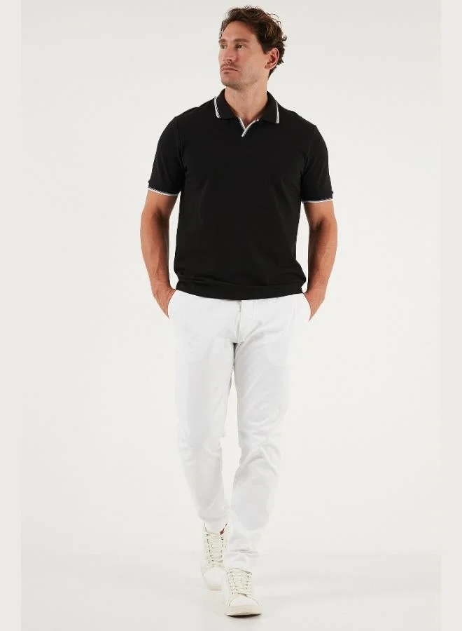 Buratti  Buratti Cotton Regular Fit Stripe Detailed Polo Collar T Shirt Men's POLO COLLAR T SHIRT 5902964 for Men | Best Price UAE