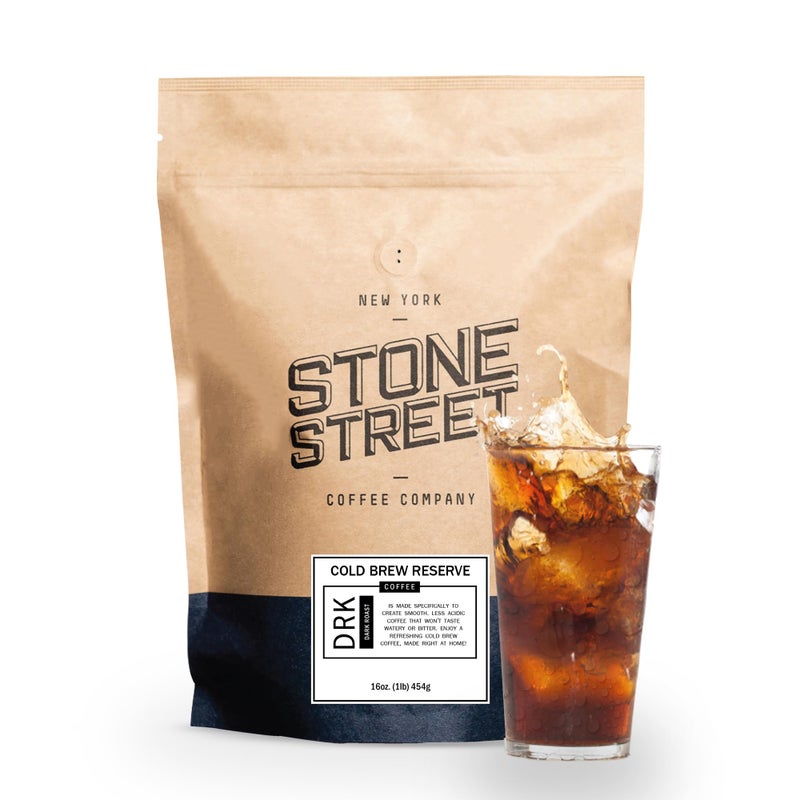 Stone Street Cold Brew Coffee Low Acid 100 Arabica Gourmet Coffee  Strong  Smooth Blend Coarse Ground Dark Roast Colombian Single Origin 1 LB - Image 3