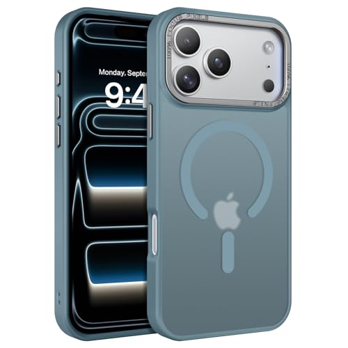 YINLAI for iPhone 17 Pro Max Case 6.9-inch,Magnetic Compatible with MagSafe, Slim Matte Anti-Fingerprint, Shockproof Full Body Military Grade Protection for iPhone 17 Pro Max Cover, Gray Blue - Image 1