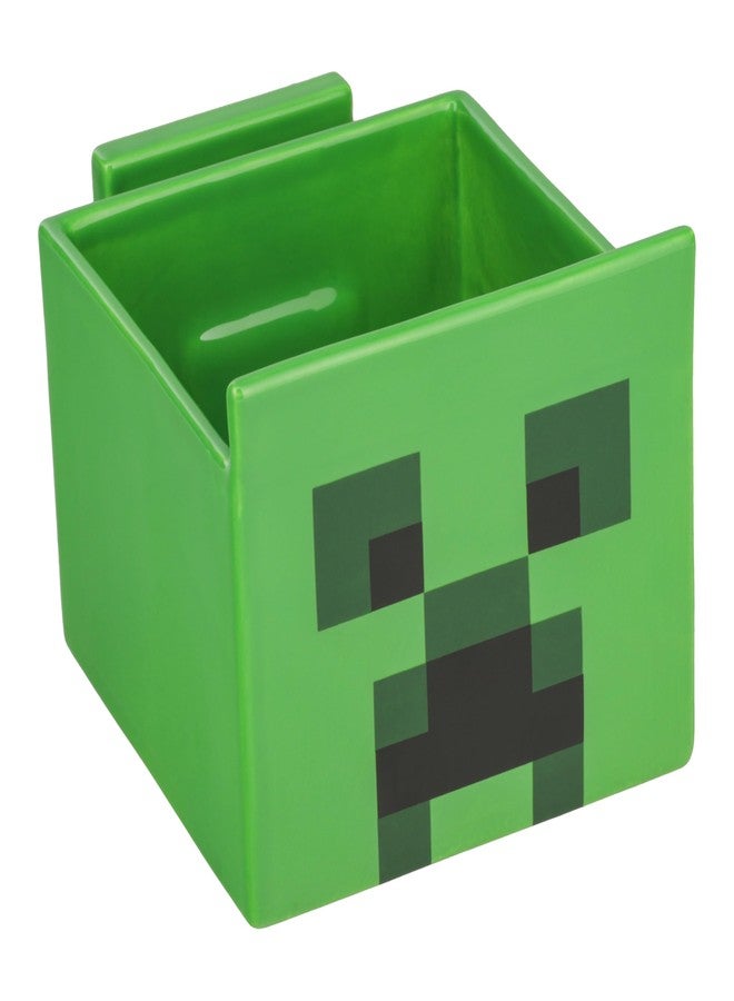 Paladone Minecraft Creeper Ceramic Streaming Snack Bowl with Phone Holder, Officially Licensed Kitchenware Gaming Gifts for Boys, Girls, Kids and Adults, Green - Image 1