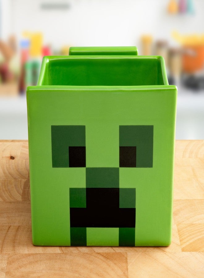 Paladone Minecraft Creeper Ceramic Streaming Snack Bowl with Phone Holder, Officially Licensed Kitchenware Gaming Gifts for Boys, Girls, Kids and Adults, Green - Image 3