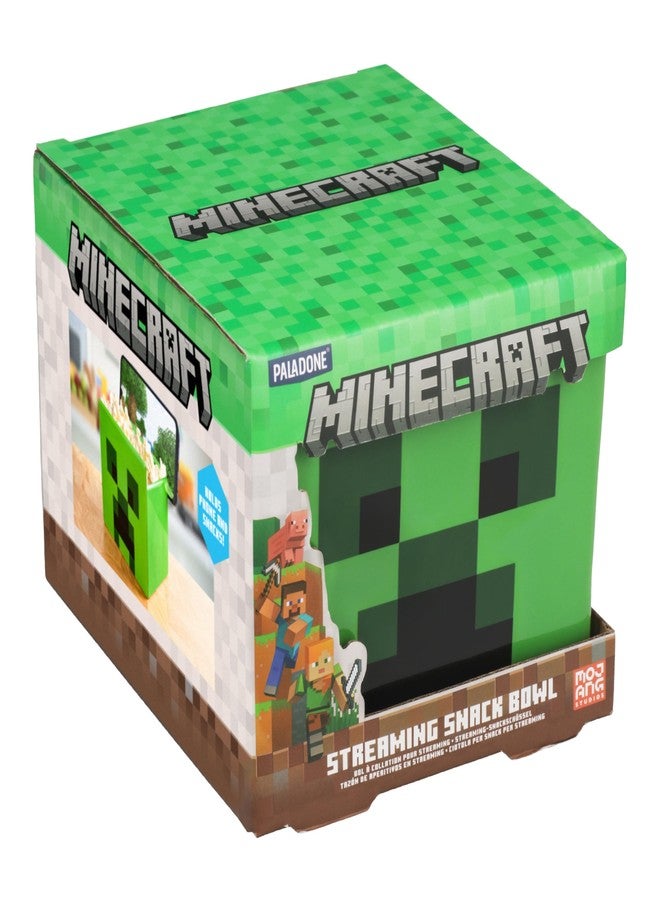 Paladone Minecraft Creeper Ceramic Streaming Snack Bowl with Phone Holder, Officially Licensed Kitchenware Gaming Gifts for Boys, Girls, Kids and Adults, Green - Image 2