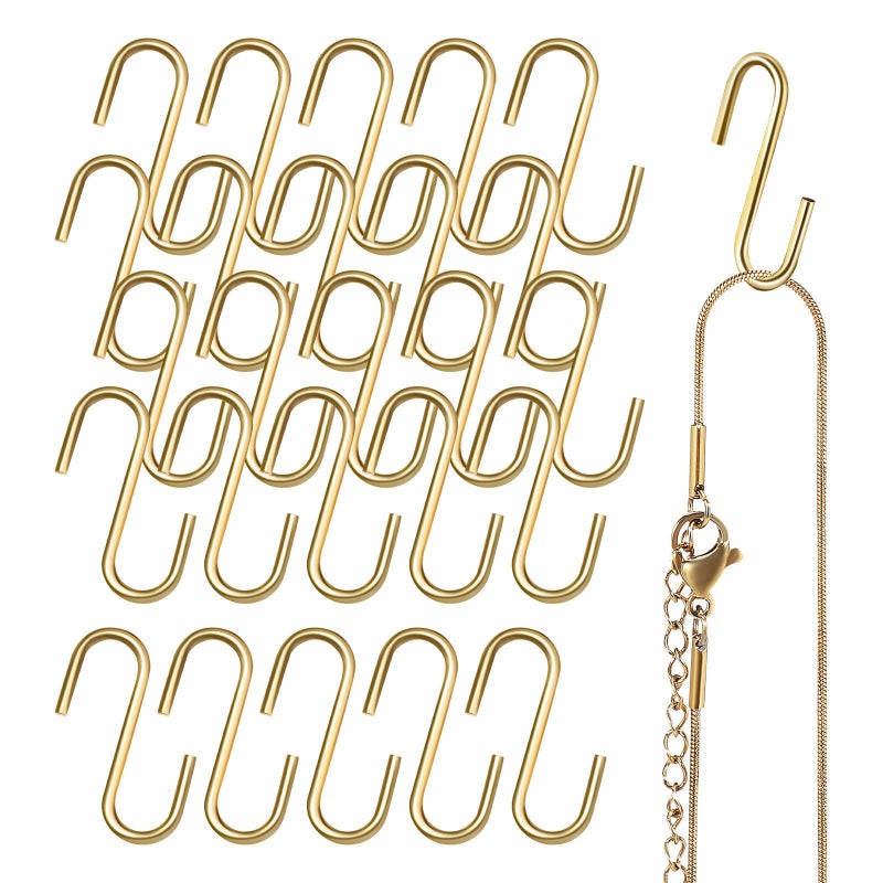 25 Pcs 8x22mm Iron S Hooks Mini Hanging Hooks for Home Organization Jewelry Key Storage - Image 2
