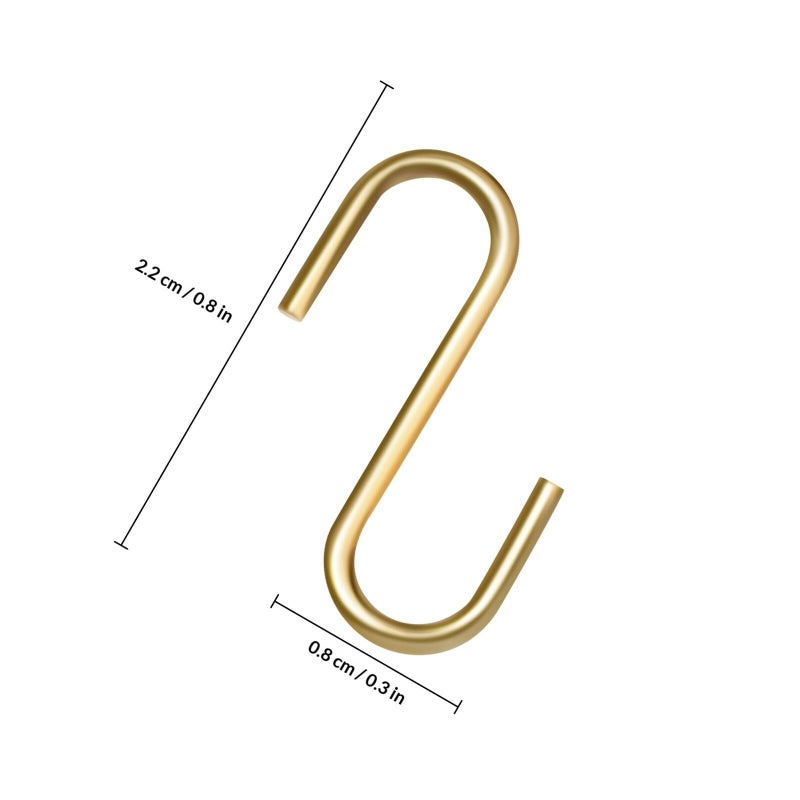 25 Pcs 8x22mm Iron S Hooks Mini Hanging Hooks for Home Organization Jewelry Key Storage - Image 3