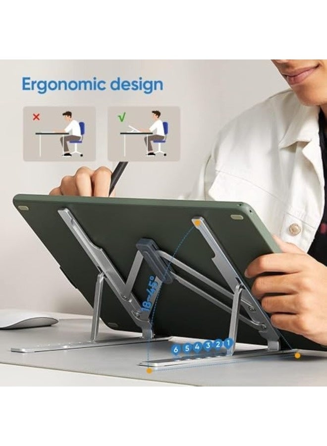 XP-PEN ACS05 Portable Foldable Tablet Stand – 6 Adjustable Angles, Aluminum Alloy, Anti-Slip Silicone – Compatible with 12"–16" Tablets, Laptops, and Drawing Monitors  - Image 3