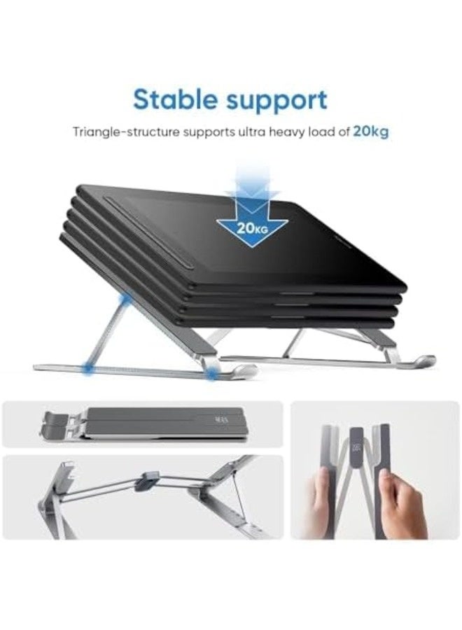 XP-PEN ACS05 Portable Foldable Tablet Stand – 6 Adjustable Angles, Aluminum Alloy, Anti-Slip Silicone – Compatible with 12"–16" Tablets, Laptops, and Drawing Monitors  - Image 5