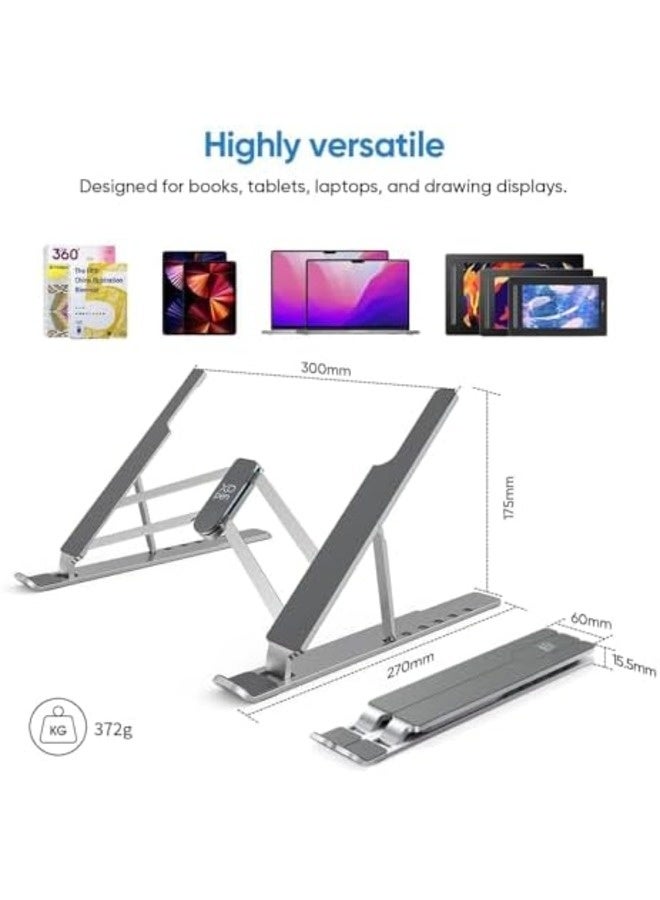 XP-PEN ACS05 Portable Foldable Tablet Stand – 6 Adjustable Angles, Aluminum Alloy, Anti-Slip Silicone – Compatible with 12"–16" Tablets, Laptops, and Drawing Monitors  - Image 4