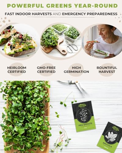 Tactiko Survival 15 Tactiko Rapid Growth Microgreens & Vegetable Seed Kit – Heirloom Non-GMO Grown in USA – for Everyday or Survival Use – Sprout Indoors or Grow Full-Size Veggies in Soil, Containers, or Hydroponics - Image 3