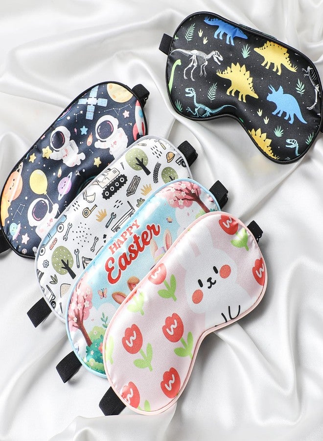 FRESHME Space Astronaut Sleeping Eye Mask - Cool Galaxy Eyes Mask with Adjustable Strap, Soft Lightweight Cartoon Cute Silk Eye Cover for Night Sleep Travel Airplane Home Sleepover Party Gift Supplies - Image 3