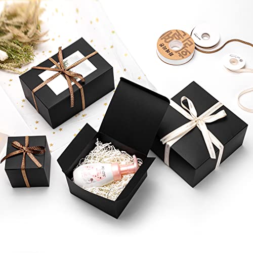 Mcfleet Black Gift Boxes with Lids 8x8x4 Inches 10 Pack Groomsmen Proposal Cardboard Craft Small Gift Box for Christmas, Wedding, Graduation, Holiday, Birthday Presents Packaging - Image 5