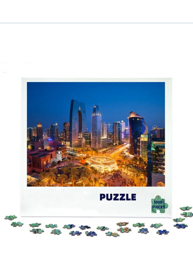Anna 1000-Piece 3D Creative Landscape Pattern Puzzle - Image 1